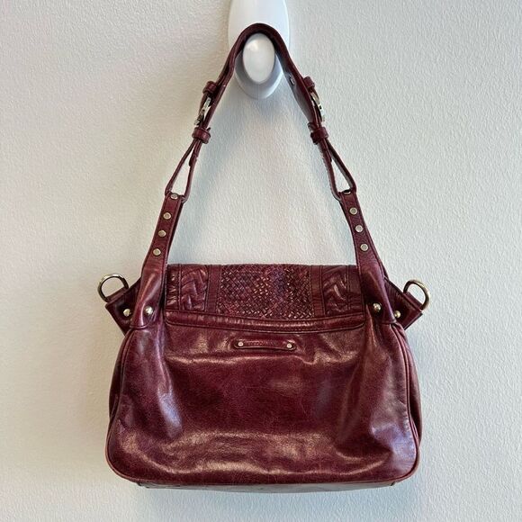 Rebecca Minkoff Endless Love Woven Satchel Bag Purse Gold Tone Hardware Luxury - Picture 7 of 13